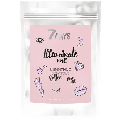 Vilenta 7 Days, Illuminate Me, Shimmering  Coffee Body Scrub Rose Girl (Rozświetlający kawowy peeling do ciała)