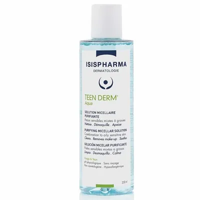 IsisPharma Teen Derm Aqua (Woda micelarna  do oczyszczania skóry tłustej i trądzikowej)