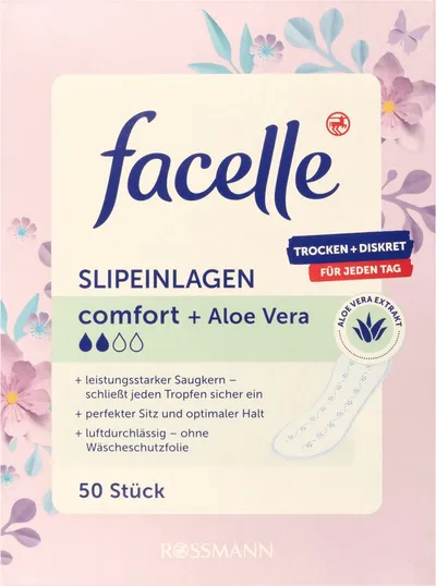 Facelle Slipeinlagen Normal [Comfort] mit Aloe Vera (Wkładki higieniczne z aloesem)