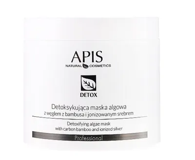 Apis Professional, Detox, Detoksykująca maska algowa z węglem z bambusa i jonizowanym srebrem