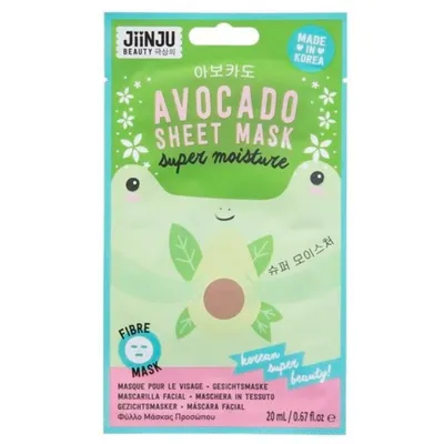 JiiNJU Beauty Super Moisture Avocado Sheet Mask (Nawilżająca maseczka w płachcie `Awokado`)
