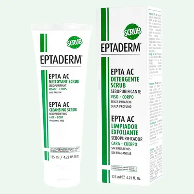 Eptaderm Epta AC, Cleansing Scrub (Oczyszczający żel z peelingiem do twarzy)