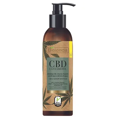 Bielenda CBD Cannabidiol, Emulsja do mycia twarzy nawilżająco-detoksykująca