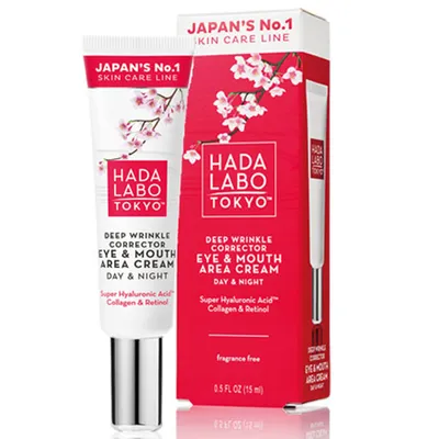 Hada Labo Tokyo Deep Wrinkle Corrector, Eye And Mouth Area Cream (Krem na najgłębsze zmarszczki do okolic oczu i ust na dzień i na noc)