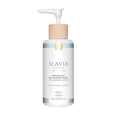 Slavia Cosmetics Nawilżający żel do mycia twarzy z 4% glukonolaktonem