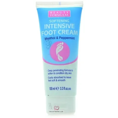 Beauty Formulas Softening Intensive Foot Cream Menthol & Peppermint (Nawilżający i zmiękczający krem do stóp)
