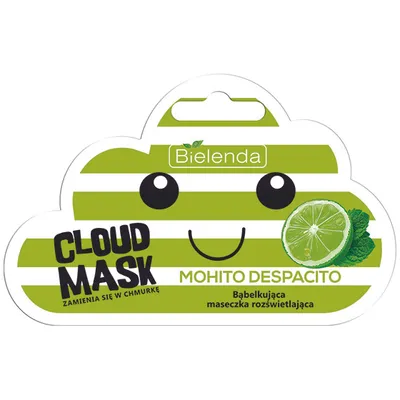 Bielenda Cloud Mask Mohito Despacito, Bąbelkująca maseczka rozświetlająca