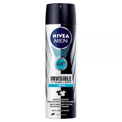 Nivea Men, Invisible Fresh Black & White, Antyperspirant w sprayu