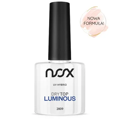 NOX Nails Dry Top Luminous, Top no wipe (Top bez przemywania)