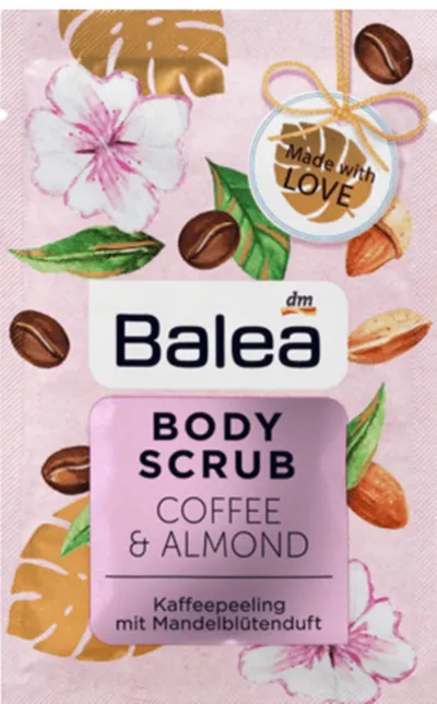 Balea Body Scrub Coffee & Almond (Peeling do ciała o zapachu kawy i kwiatów migdałowca)
