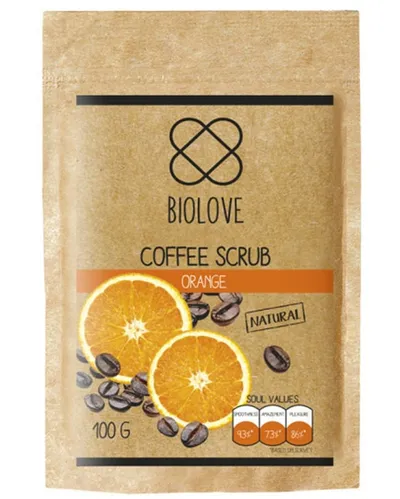 Biolove Orange, Coffee Scrub (Suchy peeling kawowy `Pomarańcza`)
