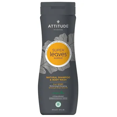 Attitude Super Leaves Men Sports, 2in1 Shampoo & Body Wash (Żel i szampon 2w1)