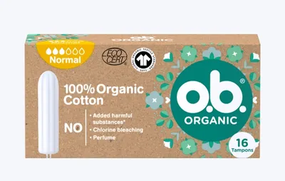 O.B. 100% Organic Cotton Tampons Normal (Tampony higieniczne)