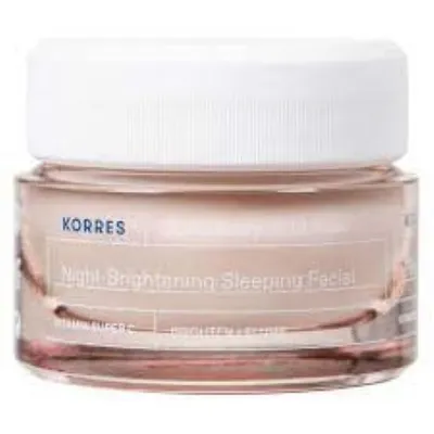 Korres Apothecary Wild Rose Night- Brightening Sleeping Facial (Rozjaśniający krem na noc z olejkiem z dzikiej róży)