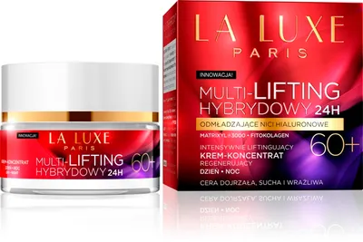 La Luxe Paris Multi - Lifting Hybrydowy 24H, Intensywnie liftingujący krem - koncentrat regenerujący 60+
