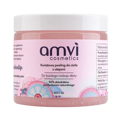AMVI Cosmetics Kwiatowy peeling do ciała z olejami