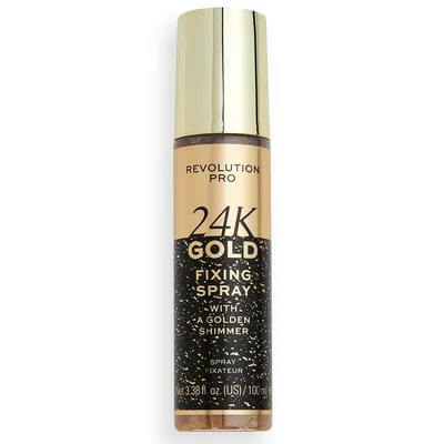 Revolution Pro 24K Gold, Fixing Spray with Golden Shimmer (Mgiełka utrwalająca makijaż)