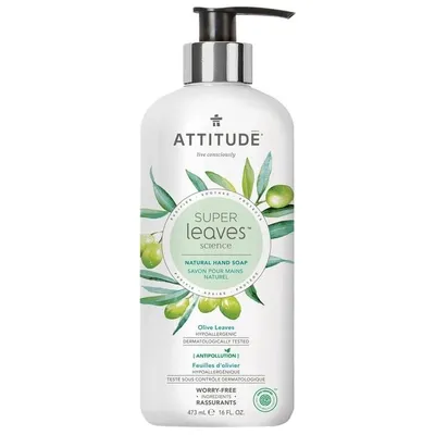 Attitude Super Leaves, Olive Hand Soap (Oliwkowe mydło do rąk)