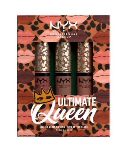NYX Professional Makeup Ultimate Queen, Butter Gloss Set (Zestaw 3 błyszczyków)