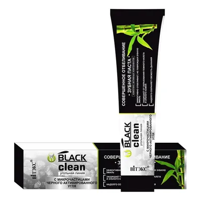 B & V Belita & Vitex Black Clean, Czarna pasta do zębów z mikrocząsteczkami aktywnego węgla
