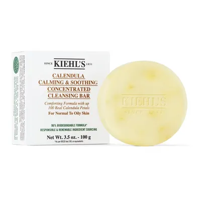 Kiehl's Calendula Calming & Soothing Concentrated Cleansing Bar (Skoncentrowane kojąco-oczyszczające mydło w kostce z nagietkiem do mycia twarzy)