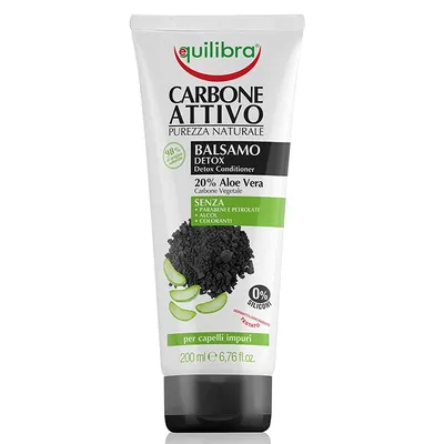 Equilibra Detox, Carbone Attivo Balsamo (Oczyszczająca odżywka z aktywnym węglem)