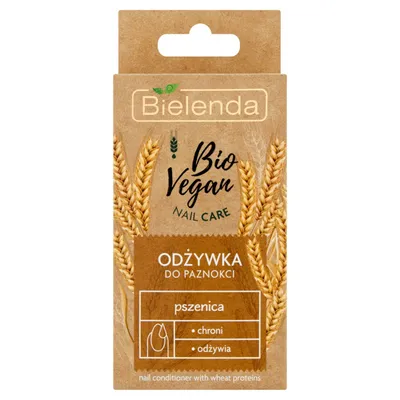Bielenda Bio Vegan Nail Care, Nail Conditioner with Wheat Proteins (Odżywka do paznokci `Pszenica`)
