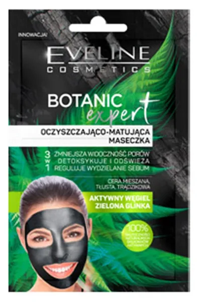 Eveline Cosmetics Botanic Expert, Oczyszczająco-matująca maseczka