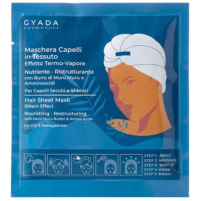 Gyada Maschera Capelli In Tessuto Effetto Termo-Vapore - Nutriente E Ristrutturante [Nourishing Hair Sheet Mask] (Odżywczo - odbudowująca kuracja w płachcie do włosów)