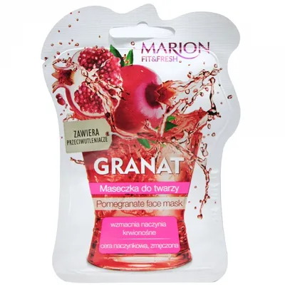 Marion Fit & Fresh, Pomegranate Face Mask (Maseczka na twarz, szyję i dekolt `Granat`)