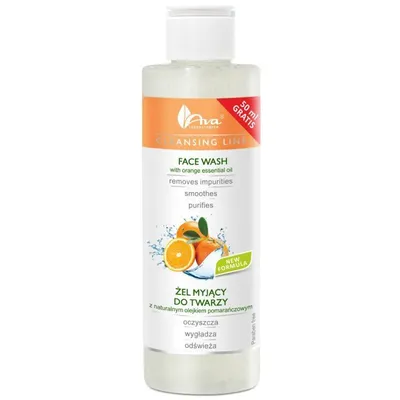 Laboratorium Kosmetyczne AVA Cleansing Line, Żel myjący do twarzy z naturalnym olejkiem pomarańczowym