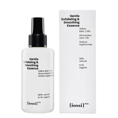 Iossi Pro, Gentle Exfoliating & Smoothing Essence (Delikatnie złuszczająca i intensywnie wygładzająca esencja do twarzy z glukonolaktonem i ekstraktem z wierzby)