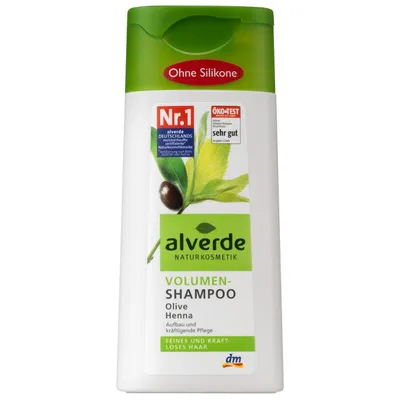 Alverde Volumen - Shampoo Olive & Henna (Szampon zwiększający objętość włosów)