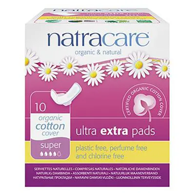 Natracare Organic Cotton Ultra Extra Pads with Wings (Ekologiczne podpaski ze skrzydełkami ultra)