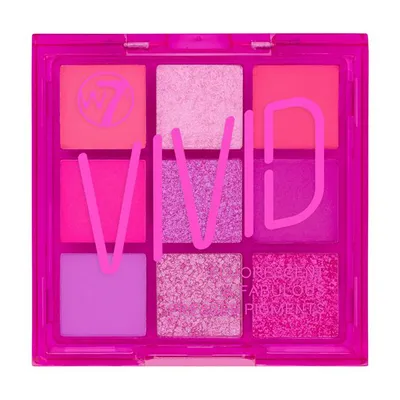 W7 Vivid, Punchy Pink Eyeshadow Palette (Paleta 9 cieni do powiek)