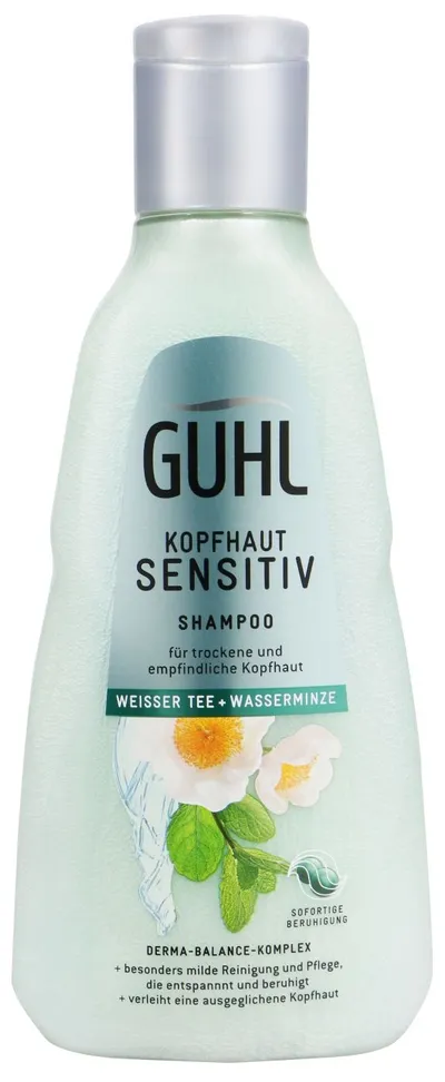 Guhl Shampoo Kopfhaut Sensitiv Weisser Tee + Wasserminze (Szampon delikatny dla skóry głowy)