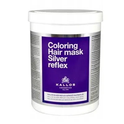 Kallos Silver Reflex, Coloring Hair Mask (Fioletowa maska do włosów blond)