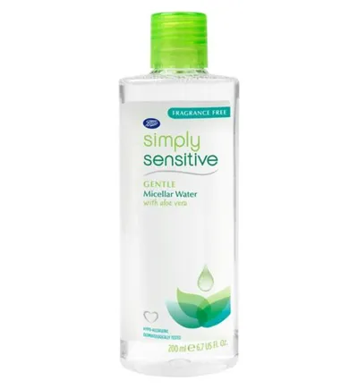 Boots Simply Sensitive, Micellar Water with Aloe Vera (Delikatny płyn micelarny)