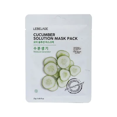 Lebelage Cucumber Solution Mask Pack (Nawilżająca maska w płacie)
