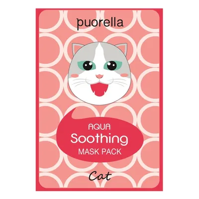Puorella Aqua Soothing Mask Pack Cat (Łagodząca maska do twarzy `Kot`)