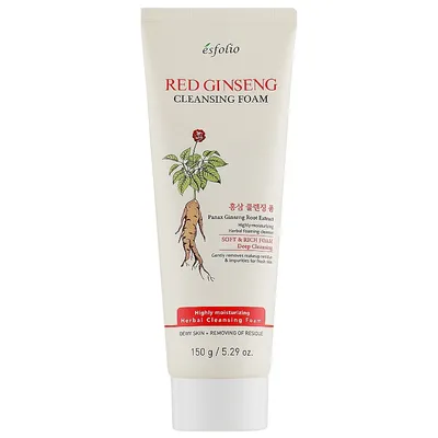 Esfolio Red Ginseng Cleansing Foam (Nawilżająco-odmładzająca pianka oczyszczająca do twarzy)