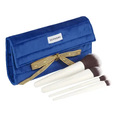Sephora Collection,  Wishing You, Brush Set (Zestaw 4 pędzli + etui podróżne)