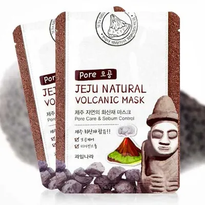 Welcos Jeju Natural Volcanic Mask (Maseczka w płachcie z minerałami ze skał wulkanicznych)