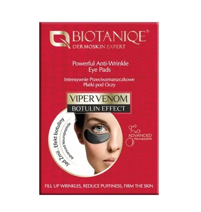 Biotaniqe Viper Venom Botulin Effect, Intensywnie przeciwzmarszczkowe płatki pod oczy