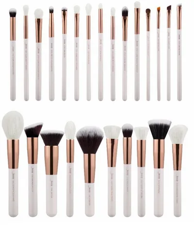 Jessup T215 White/ Rose Gold Brush Set, Zestaw 25 pędzli do makijażu