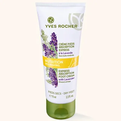 Yves Rocher Nutrition Creme Pieds Absorption Express (Krem intensywnie odżywiający do stóp)