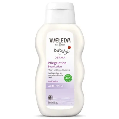 Weleda Baby, Weisse Malve Pflegelotion (Emulsja do ciała z białą malwą)