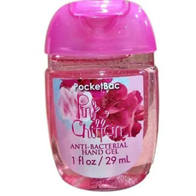 Bath & Body Works PocketBac, Pink Chiffon, Anti - Bacterial Hand Gel (Antybakteryjny żel do rąk)