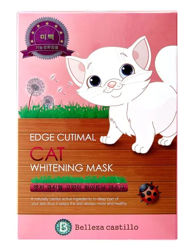 Belleza Castillo Edge Cutimal, Cat Whitening Mask (Rozjaśniająca maska w płachcie)