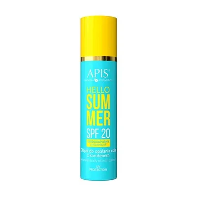 Apis Hello Summer, Olejek do opalania ciała z karotenem SPF 20
